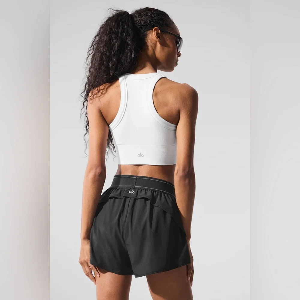 Alo Yoga Seamless Delight High Neck Bra White S